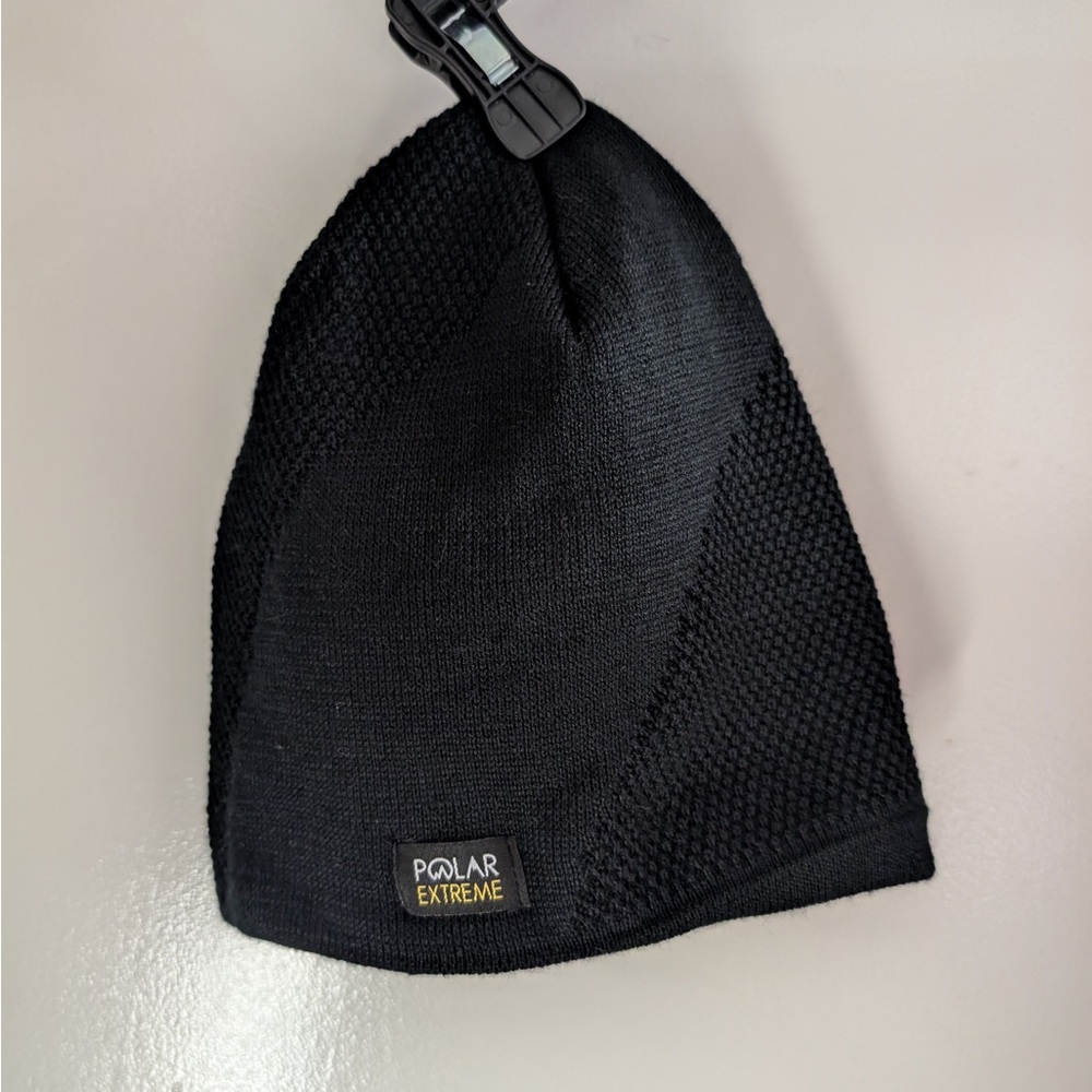 Black Knit Slouchy Beanie Hat
